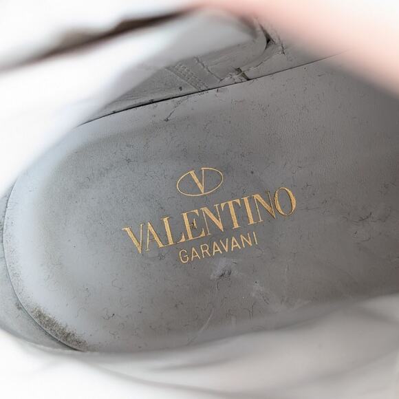 Valentino Garavani White VLogo Signature Ankle Combat Boots, size EU 38/ US 8 - Picture 6 of 10